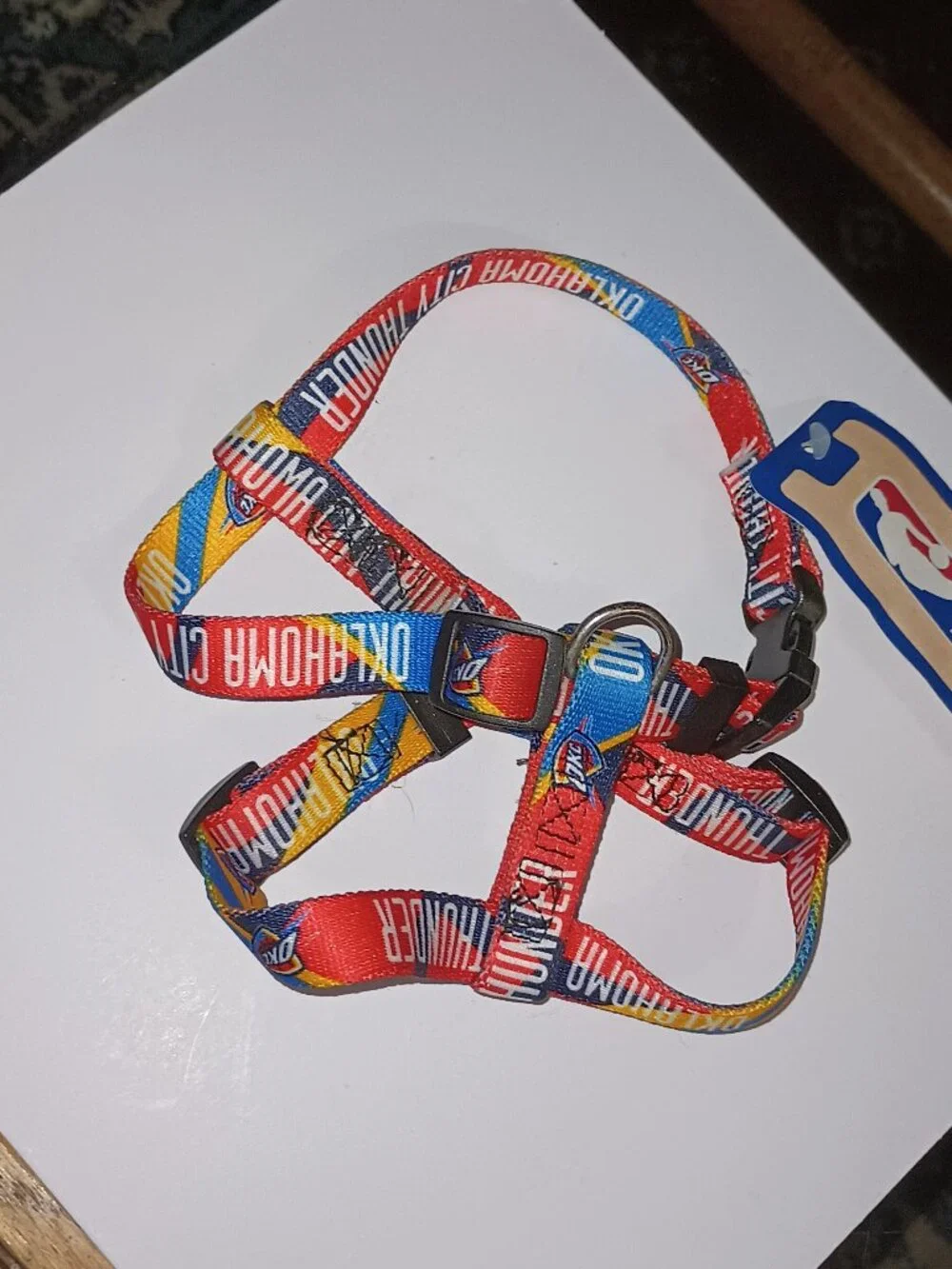 NEW Oklahoma City Thunder NBA 5/8 Inch Adjustable Pet Harness XS